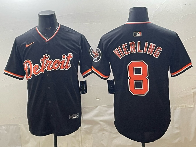 Men Detroit Tigers #8 Vierling black Nike 2026 MLB Jersey 04098->detroit tigers->MLB Jersey